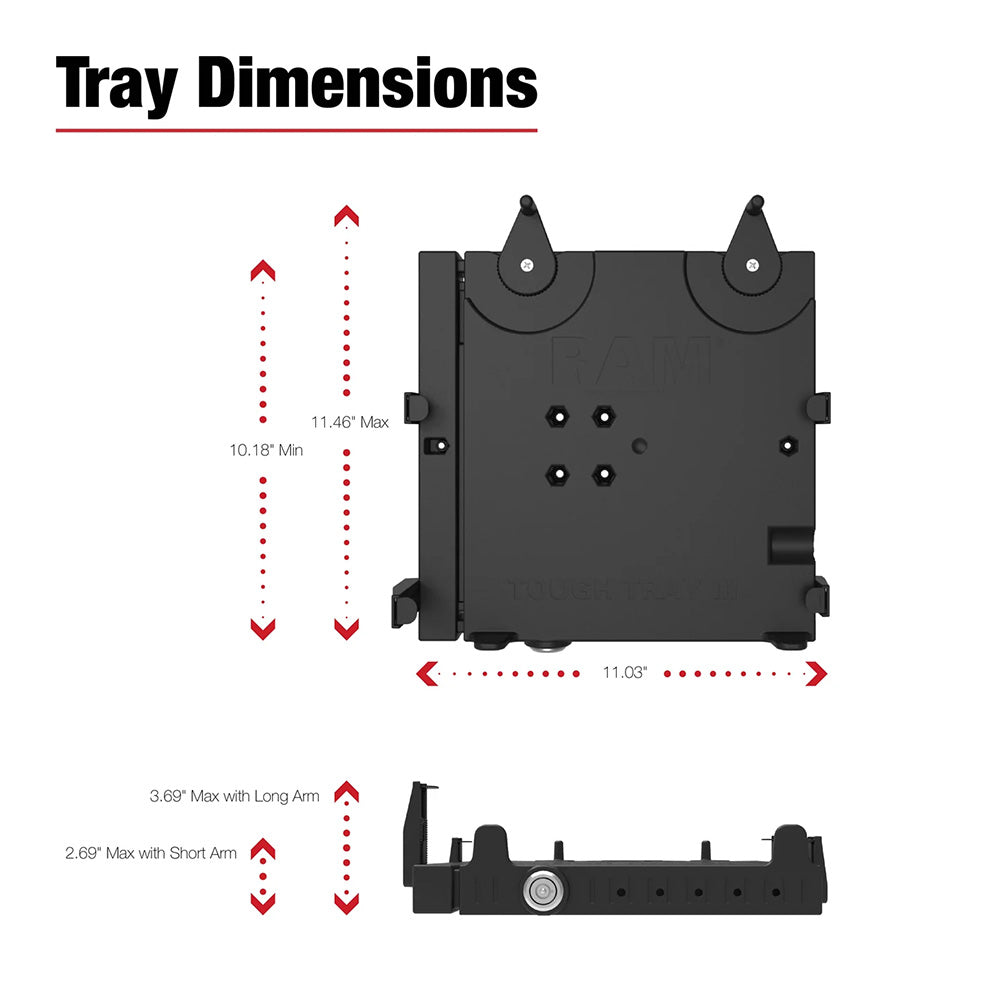 RAM Mount RAM No-Drill Laptop Mount f/'05-26 Nissan Frontier + More [RAM-VB-154-SW3]