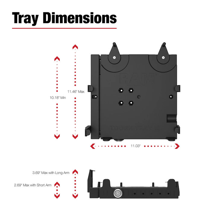 RAM Mount RAM Universal Drill-Down Vehicle Laptop Mount [RAM-VBD-122-SW3]