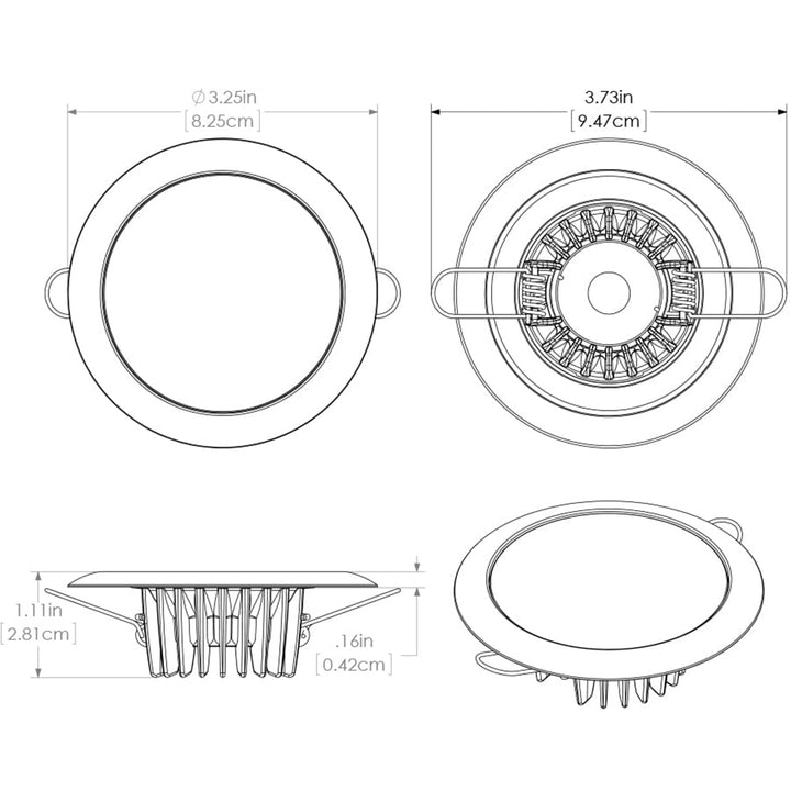 Lumitec Mirage - Flush Mount Down Light - Glass Finish/No Bezel - 2-Color White/Red Dimming [113192]