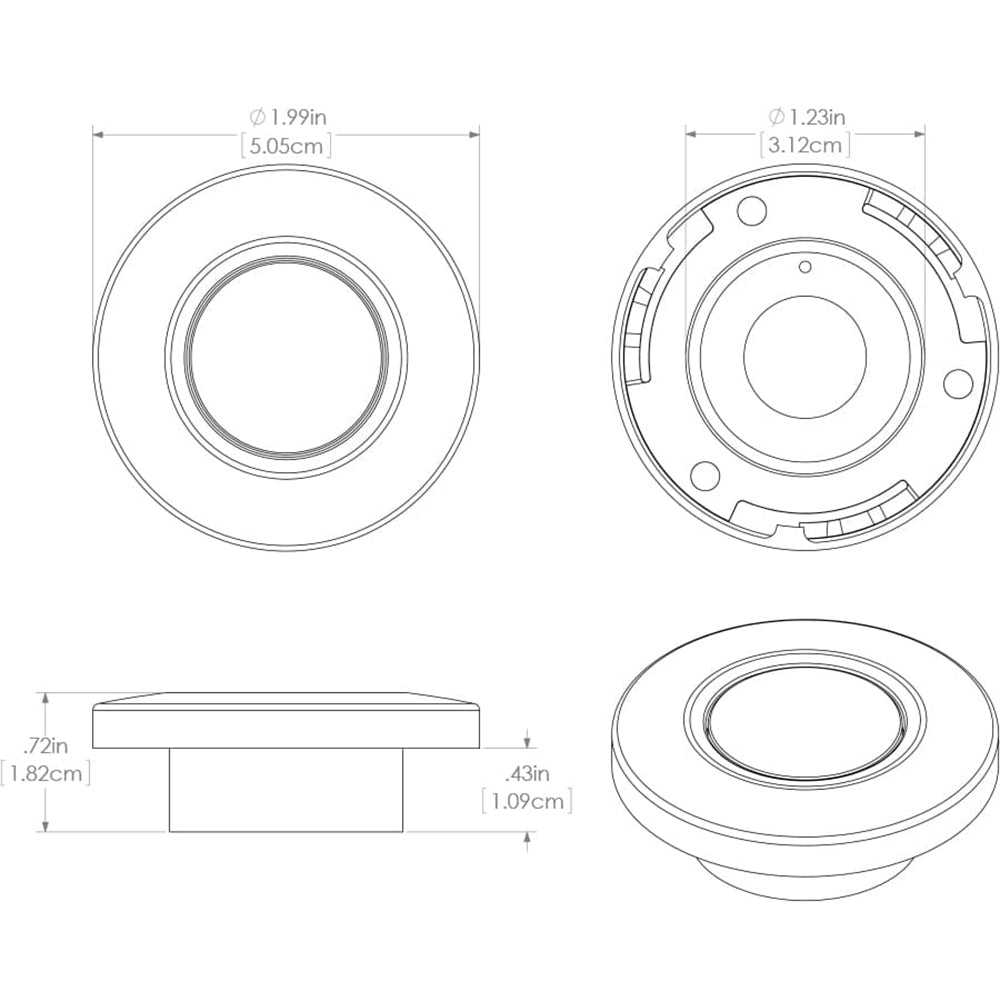 Lumitec Orbit - Flush Mount Down Light - White Finish - Warm White Dimming [112529]
