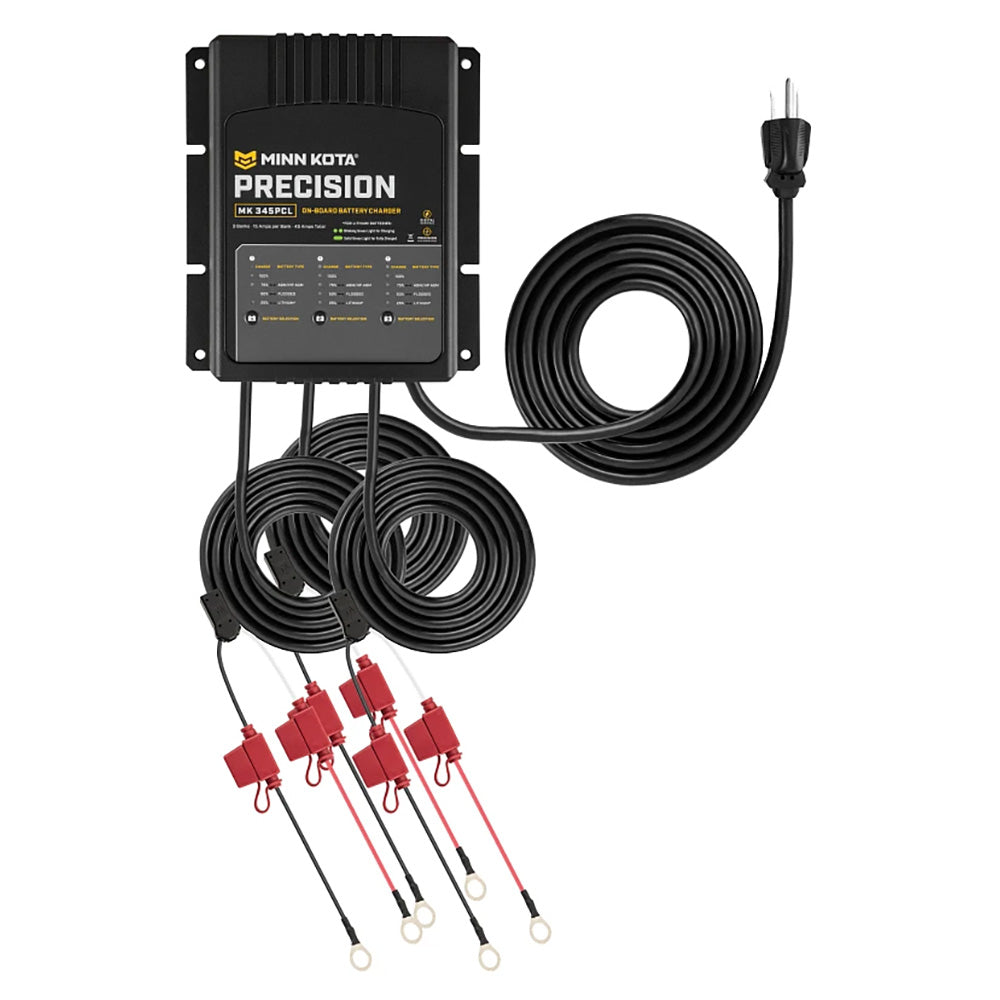 Minn Kota On-Board Precision Charger MK-345 PCL 3 Bank x 15 AMP LI Optimized Charger [1833454]