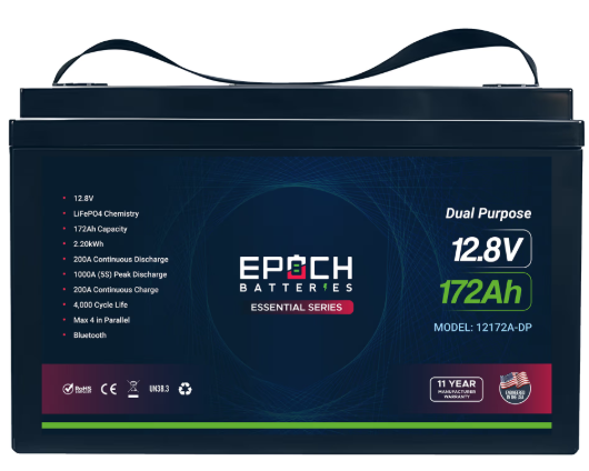 12V 172Ah Dual Purpose Essential Series - Group 31 LiFePO4 Battery